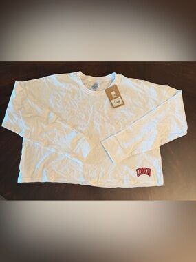 Rivalry Threads White Long-Sleeve Kids' UNLV Tee with Red Logo